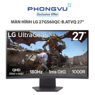 LG 27GS60QC-B.ATVQ 27 Monitor" (QHD 2560 x 1440/ VA/ 180Hz/ 1 ms) -