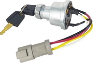 XYZIL Ignition Starter Switch w/ 2 Key 110-7887 467-8535 142-8858 Compatible with Caterpillar Cat 25