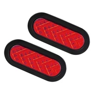 NEW 2Pcs Red LED Car Truck Trailer Oval Side Marker Turn Signal Light Lamp 12-24Vauto parts Car deco
