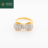 SURIA JEWELS | 2C Cincin Ribbon Diamond Cut (EMAS 916/22K)