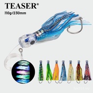 Sea Fishing Lure Trolling Lure Trolling Lure Acrylic Head 110g/23cm Golden Gun Ma Shark Bionic Octop