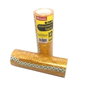 Bazic Small Tape 1 Slot Stationary Tape/ 12 pcs Tape/ Clear Tape/ Bazic Tape/ 12mm x 25y/