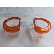 B06 - set of 10 SEMIMOON POT for cuckoo food and water, D8cm W6.5cm C5.5cm