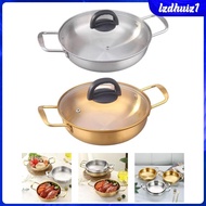 [Lzdhuiz1] Ramen Pot Korean Ramen Noodle Pot Round Hot Pot Pan Dry Pots Stockpot Kimchi Soup Pot Korean Ramen Pot for Pasta Stew