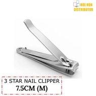 Three 3 Star Stainless Steel Nail Clipper / Trimmer 7.5cm Size M