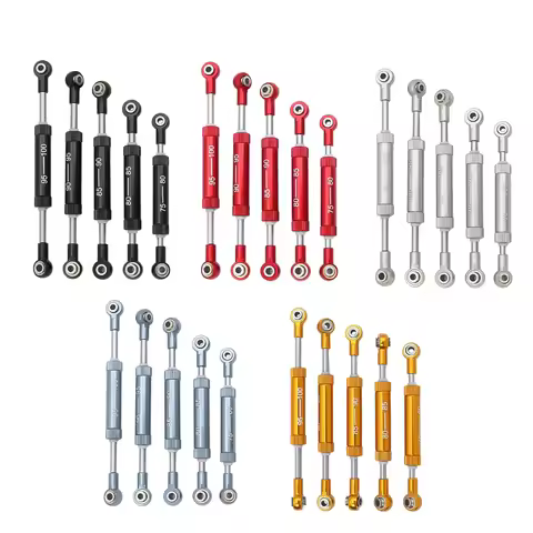 Adjustable 75-100mm Steering Link Rod Panhard Bar Servo Linkage For 1/10 RC Crawler Axial SCX10 9004