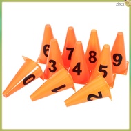 🔥 1Set Numbered Soccer Cones Plastic Agility Training Cones for Soccer Use Orange
