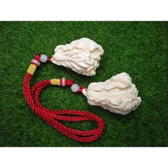(DQ369) Natural Creative Ivory Fruit Powder Keychain Car Pendants 天然创意象牙果粉压雕刻装饰随身挂件钥匙扣车挂件