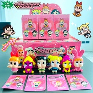 กล่องจุ่ม Crybaby × Powerpuff Girls โมเดล ของเล่นเซอร์ไพรส์ โมเดลการ์ตูนเซอร์ไพร์ส มาพร้อมการ์ด งานจ