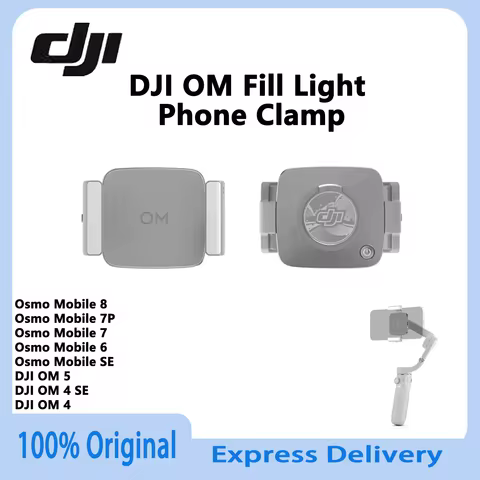 Original DJI OM Fill Light Phone Clamp Magnetic Design For Osmo Mobile 6 OM 5 OM 4 SE OM 4 Gimbal Ac