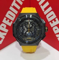 Jam Tangan Expedition E6818M Light Yellow Rubber Strap