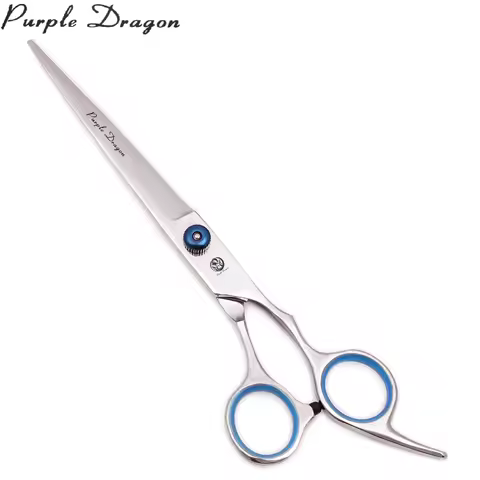 Purple Dragon Dog Grooming Scissors 6.5" 7" Straight Scissors Thinning Shears Professional Pets Shea