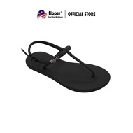 Fipper Strappy Rubber for Women in Black
