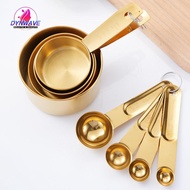 [DynwaveedMY] 8Pcs Measuring Cups Spoons Set Measure Set with Handle Measurement Tablespoon Teaspoon