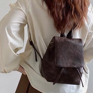 Deere Jack 🌺【Miễn Phí Vận Chuyển】🌺nhỏ Ba lô màu Nâu Retro mới của phụ nữ Túi Đeo Vai Văn Chương đơn