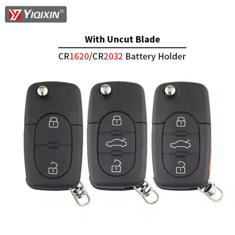 YIQIXIN For Audi A2 A3 A4 A6 A8 B5 TT RS4 Quattro 1994 - 2004 Old Models 2/3 Button Flip Folding Key