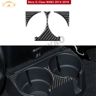 Carbon Fiber Rear Cup Holder Panel Decorative Sticker For Benz G-Class G63 W463 2013-2018 Car Interi