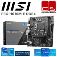 MSI PRO H610M-E DDR4 M-ATX Motherboard + Intel 12/14th Gen Processor Combo