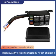 12V Automotive Fuse and Relay Box, with Pre-Wires, Waterproof Fuse Relay Block, Universal Fuse Block
