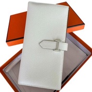 Hermes 愛馬仕  Bearn Soufflet verso 拼色長銀包 10 奶昔白 37 金色- # 10 Craie / 37 Gold Picture Color