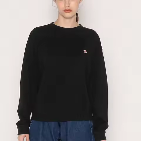 Japanese print autumn and winter new product danton solid color versatile round neck long-sleeved sw
