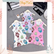 Baby girl dress, baby girl dress CS454 Labubu Sleeveless FOR BABY