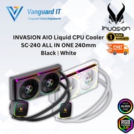 INVASION SC-240 YZ-240 240mm AIO CPU Liquid Cooler [Black / White]