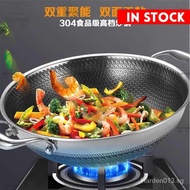 [kline]38/42cmDouble-Sided Binaural Full Honeycomb304Stainless Steel Non-Stick Pan38/42cm double-sided double ear full honeycomb 304 stainless steel non-stick wok