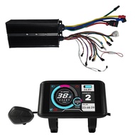 48V/60V/72V 3000W-5000W 100A Gelombang Sinus ebike 24 Pengawal MOSFET dengan/tanpa Paparan LCD denga