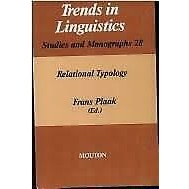 Relational Typology Hardcover Frans Plank