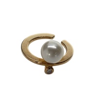 Parametinow Earrings Akoya pearl diamond ear cuff K10 GLD Women Direct from Japan Secondhand