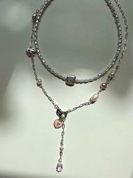 Lock love necklace in silver สร้อย lock love สีเงิน - vadaa.craftroom