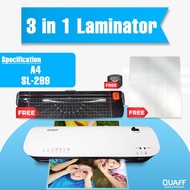 Office Hot & Cold Laminator Machine With Paper Cutter Corner Rounder For A4 Document Photo Plastic F