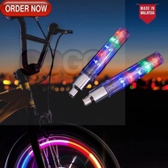 GG 1Pc 5 LED Button Battery Powered Rainproof Bicycle Valve Lights / Bike Safety Warning Neon Gas No