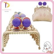 DIACHASG Purse Frame Kiss Clasp, Square Candy Color Purse Clasp Frame, Metal Bag Kiss Clasp Lock