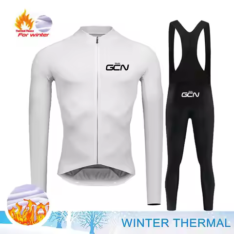 Winter Cycling Clothing RAUDAX GCN 2023 Men's Long Sleeves Cycling Jersey Set Winter Thermal Fleece 