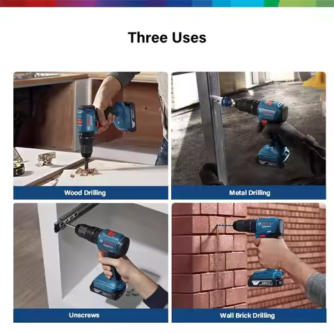 Bosch GSB 185-LI 18V Brushless Cordless Impact Drill 1900RPM Multifunctional Electric Screwdriver Po