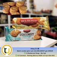 (HÀNG ÚC) Bánh quy giòn nhà BELMONT Biscuit Co. crunchy cookie gói 200Gr