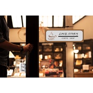 CUSTOM SHOP NAME WALL STICKER CAFE COFFE SHOP Amito Interior STICKER