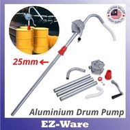 44 Gallon Rotary Oil Pump / Diesel Manual Hand Pump / Drum Pump / Aluminium - 25mm (1")