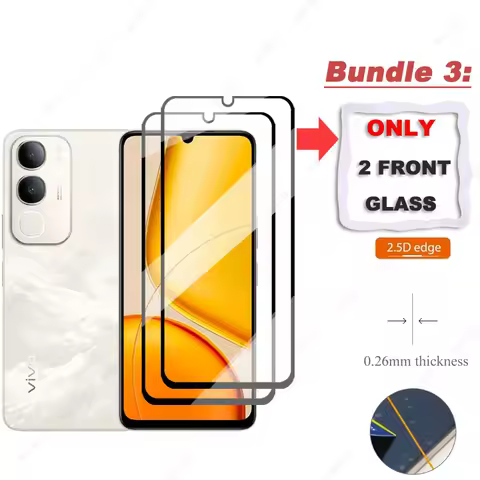 For vivo Y50 (China) Glass Screen Protector For vivo Y50m Black Edge Protective Film Camera Lens Pro