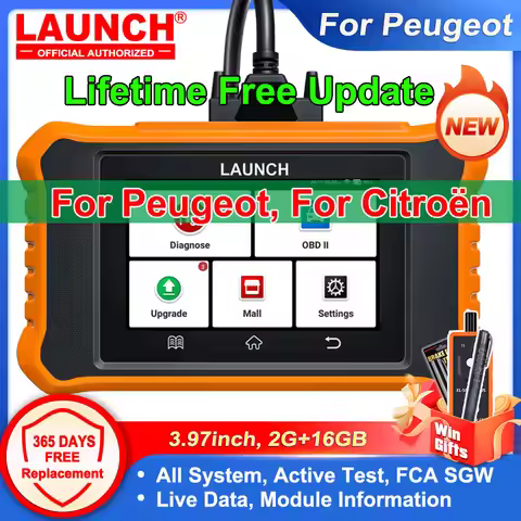 LAUNCH X-431 Creader Elite V2.0 For Peugeot for Citroën All System Car Diagnostic Tool Bi-directiona