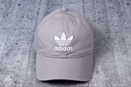 紐約站Adidas Originals Trefoil Cap 三葉草 愛迪達 老帽 彎帽 淺灰【BK7282】