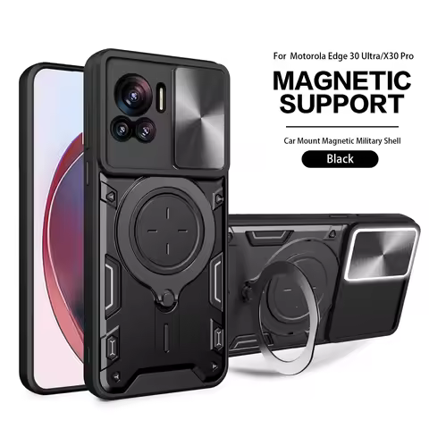 For Motorola Edge 30 Ultra Phone Case Edge 30 Ultra Heavy Duty Rugged Armor Magnetic Bracket CaseSli