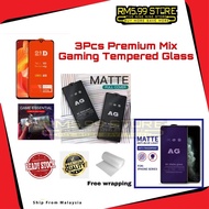 (3Pcs Premium Game Master 21D HD Ag Matte Blue Ray)Realme C33 C30s 9i 8 Pro 9 GT Narzo 20 Pro 10 30A