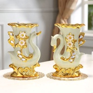 European Ceramic Vase Angel Goose Design Decoration Living Room Desktop Decoration Creative TV Cabin