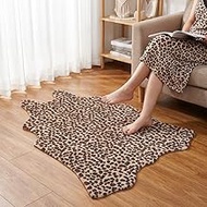 MustMat Faux Leopard Rug - Cheetah Print Rug,Area Rugs Western Decor (Light Brown, 2.6x3.9 ft)