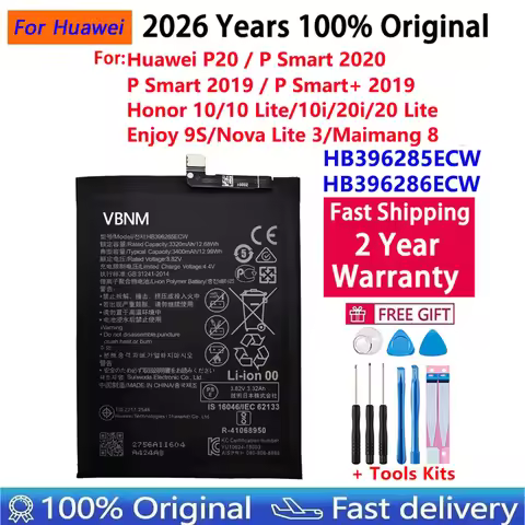 Original Battery For Huawei Honor Mate Nova 2 3 5A 5C 6A 7 7C 7A 10 P10 20 P20 7X 8 8A 8C 8X P8 9 Y9