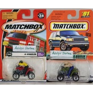 Matchbox 4 wheeler motor 4 wheel mountain cruiser sand blasters with figurine