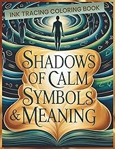 Ink Tracing Coloring Book, Shadows of Calm – Symbols & Meaning: Designed for Adults Seeking Relaxati